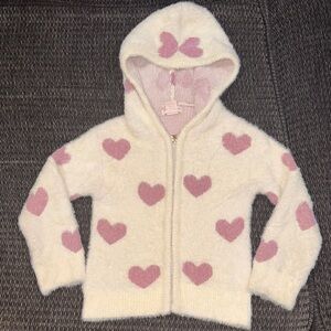 Sweet Stories Soft Knit Cardigan in Cream and Pink. BNWOT. Girls 4T, Super soft!